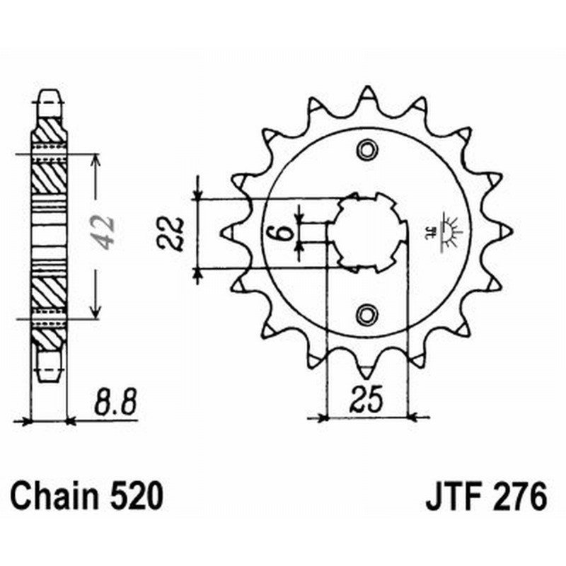 Front Sprocket Jt 276 z16 Sprockets JT