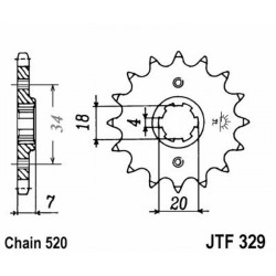 Front Sprocket Jt 329 z13 Sprockets JT