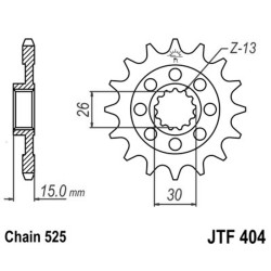 Front Sprocket Jt 404 z16 for BMW S1000RR 09-16 and other model Sprockets JT