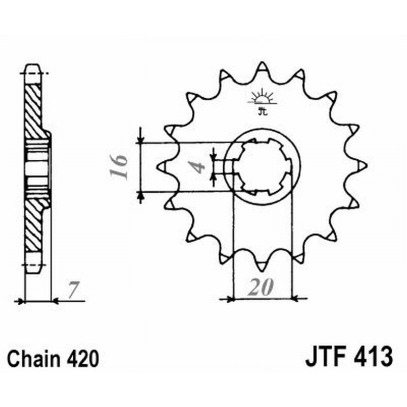 Front Sprocket Jt 413 z12 Sprockets JT