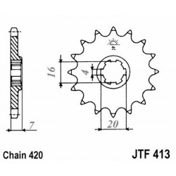 Front Sprocket Jt 413 z12 Sprockets JT