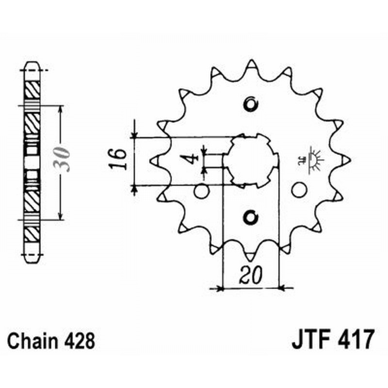 Front Sprocket Jt 417 z15 Sprockets JT