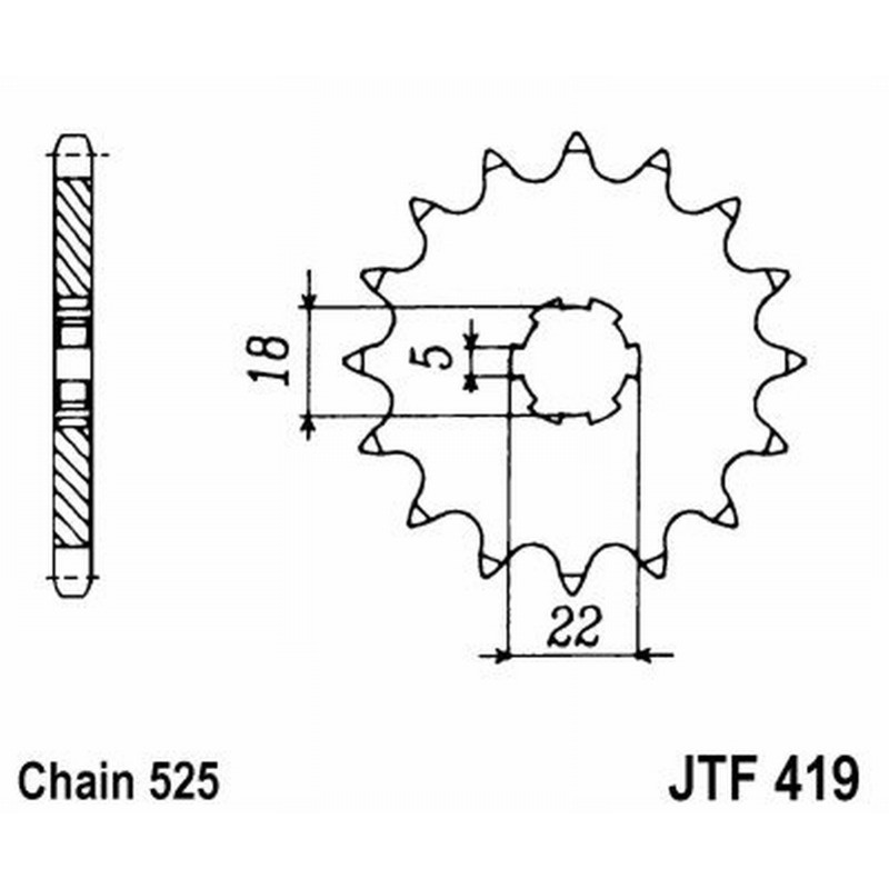 Front Sprocket Jt 419 z14 Sprockets JT