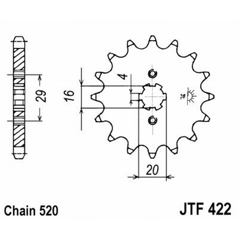 Front Sprocket Jt 422 z12 Sprockets JT