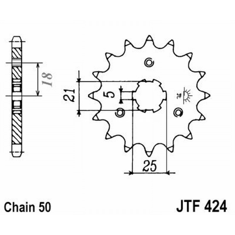 Front Sprocket Jt 424 z16 Sprockets JT