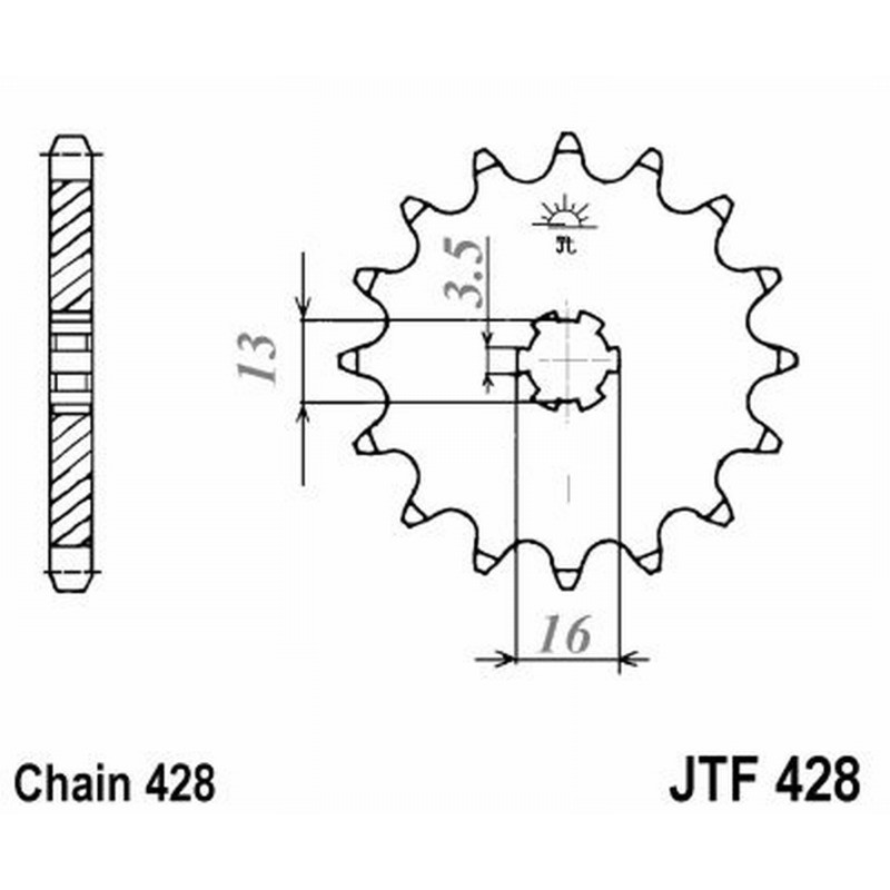 Front Sprocket Jt 428 z14 Sprockets JT