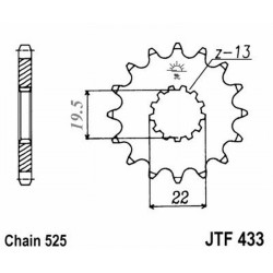 Front Sprocket Jt 433 z14 for SUZUKI GSF Bandit 400 90-94 and other model Sprockets JT