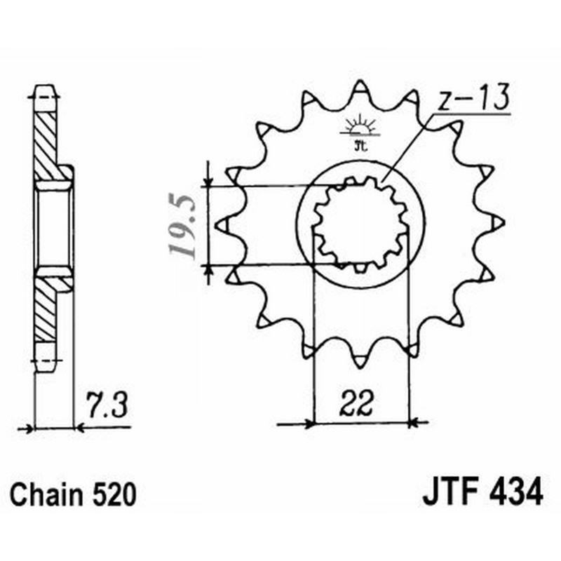Front Sprocket Jt 434 z14 Sprockets JT