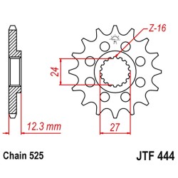 Pignone Jt 444 z17 per SUZUKI GSX-R 00 17-20 Kettenräder JT