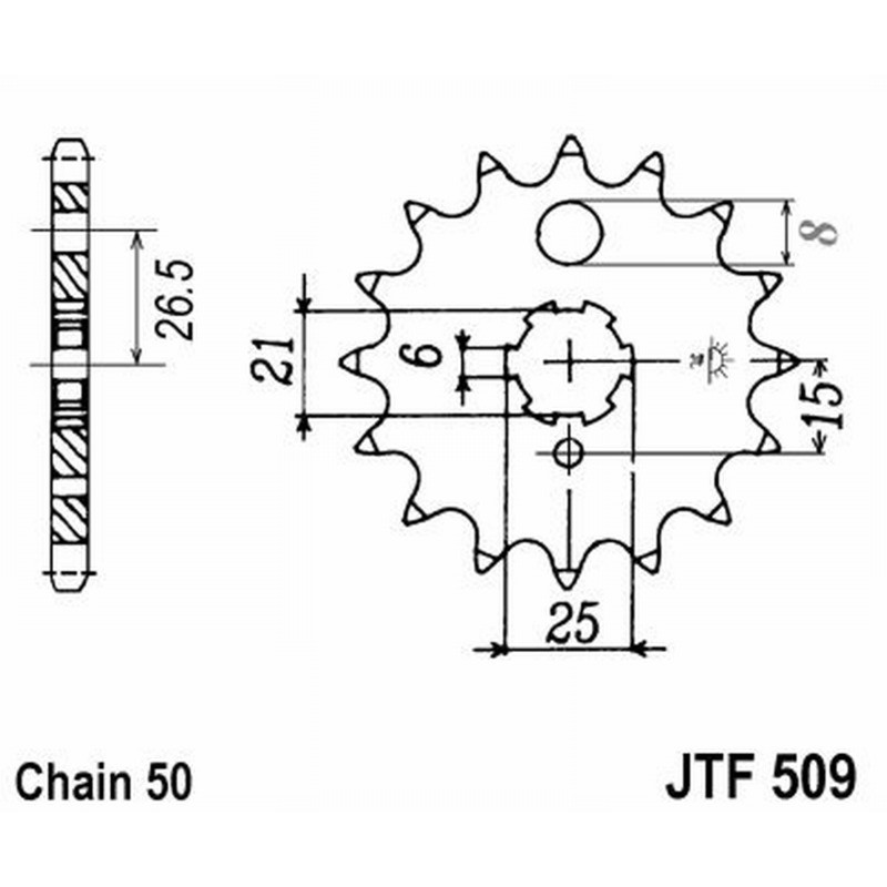 Front Sprocket Jt 509 z15 Sprockets JT