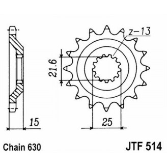 Corona Jt 501 z38 per KAWASAKI GPZ Unitrack 750 83-89 Couronnes JT