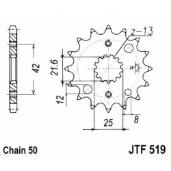 Front Sprocket Jt 519 z15 Sprockets JT