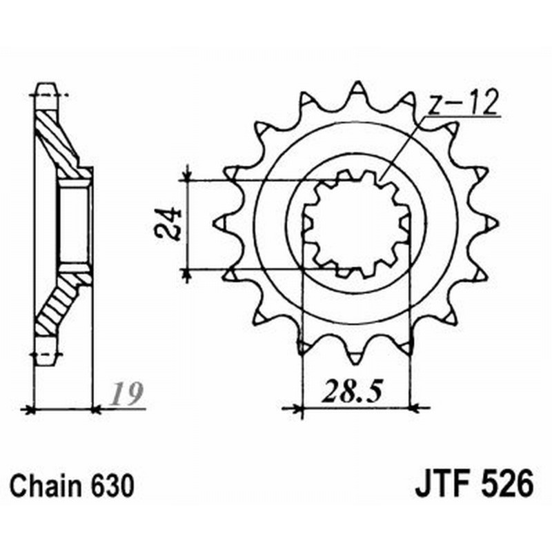 Front Sprocket Jt 526 z15 Sprockets JT