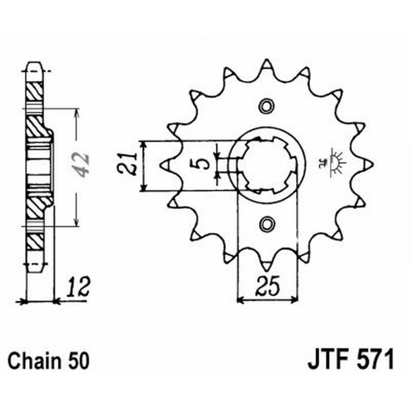 Pignone Jt 571 z17 per YAMAHA XJ 600 91-92 Pignoni JT