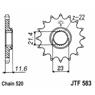 Front Sprocket Jt 583 z14 Sprockets JT