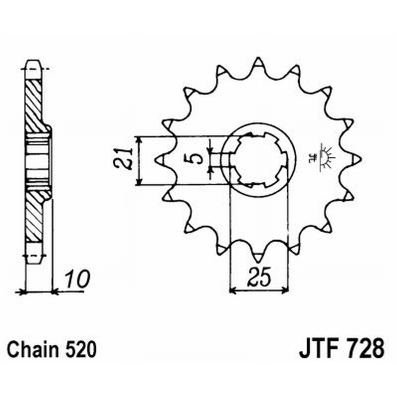 Front Sprocket Jt 728 z15 Sprockets JT
