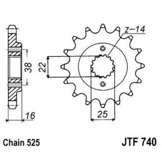 Parastrappi Jt X JTA751/752 für DUCATI 748 95-03 und andere Modelle Zahnkränze JT