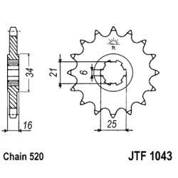 Front Sprocket Jt 1043 z14 Sprockets JT