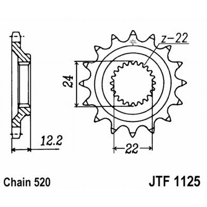 Front Sprocket Jt 1125 z16 for APRILIA ETX Tuareg Wind 350 88-90 Sprockets JT