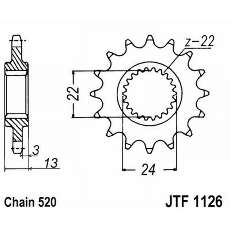 Front Sprocket Jt 1126 z16 Sprockets JT