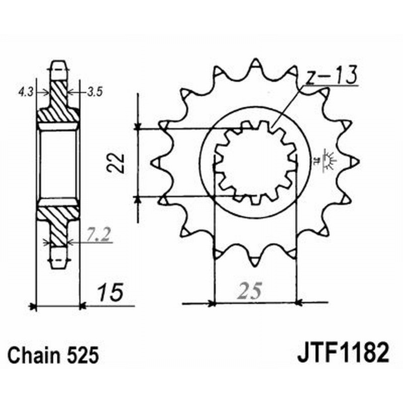 Front Sprocket Jt 1182 z14 for TRIUMPH 600 Daytona/ Speed Four/ TT 03-05 Sprockets JT