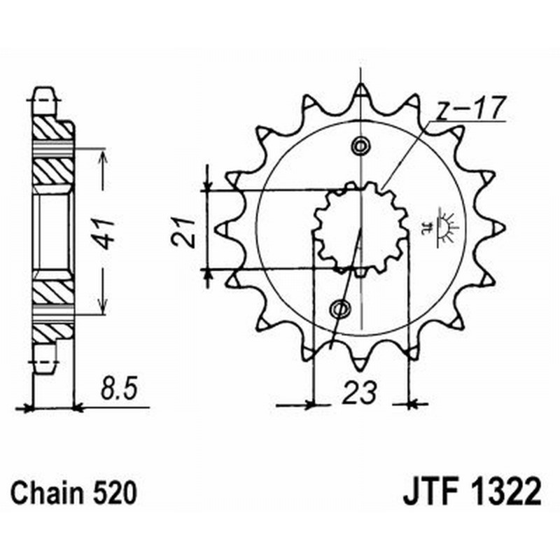 Front Sprocket Jt 1322 z15 for HONDA XR 400R 96-04 Sprockets JT