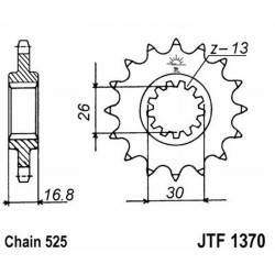 Front Sprocket Jt 1370 z14 Sprockets JT