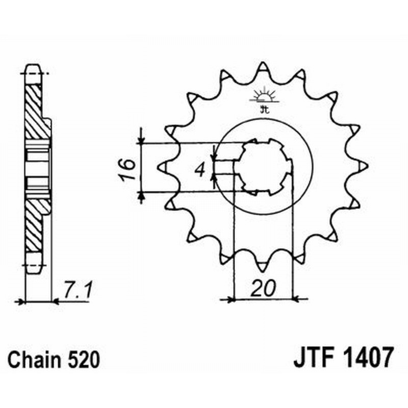 Front Sprocket Jt 1407 z10 Sprockets JT