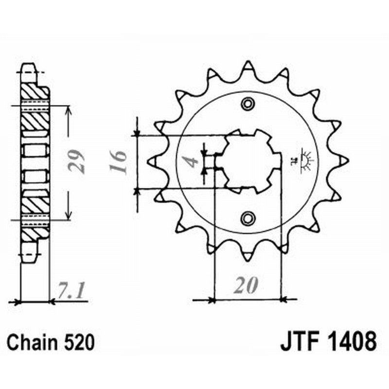 Front Sprocket Jt 1408 z15 for SUZUKI 200 RV Van Van 16- and other model Sprockets JT
