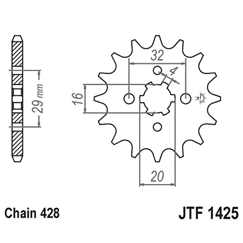 Front Sprocket Jt 1425 z14 for SUZUKI GSX-R 125 17-18 and other model Sprockets JT