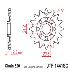 Pignone Jt 1441 z13 Sc per SUZUKI RMZ 450 08- Pignons JT