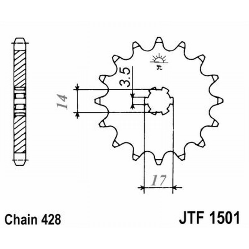 Front Sprocket Jt 1501 z12 Sprockets JT