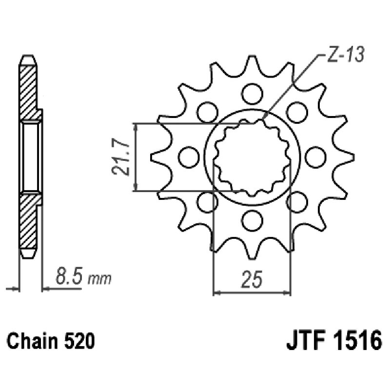 Front Sprocket Jt 1516 z16 Sprockets JT