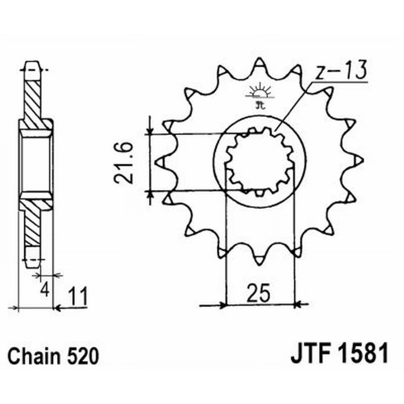 Front Sprocket Jt 1581 z14 Sprockets JT