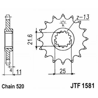 Front Sprocket Jt 1581 z15 Sprockets JT