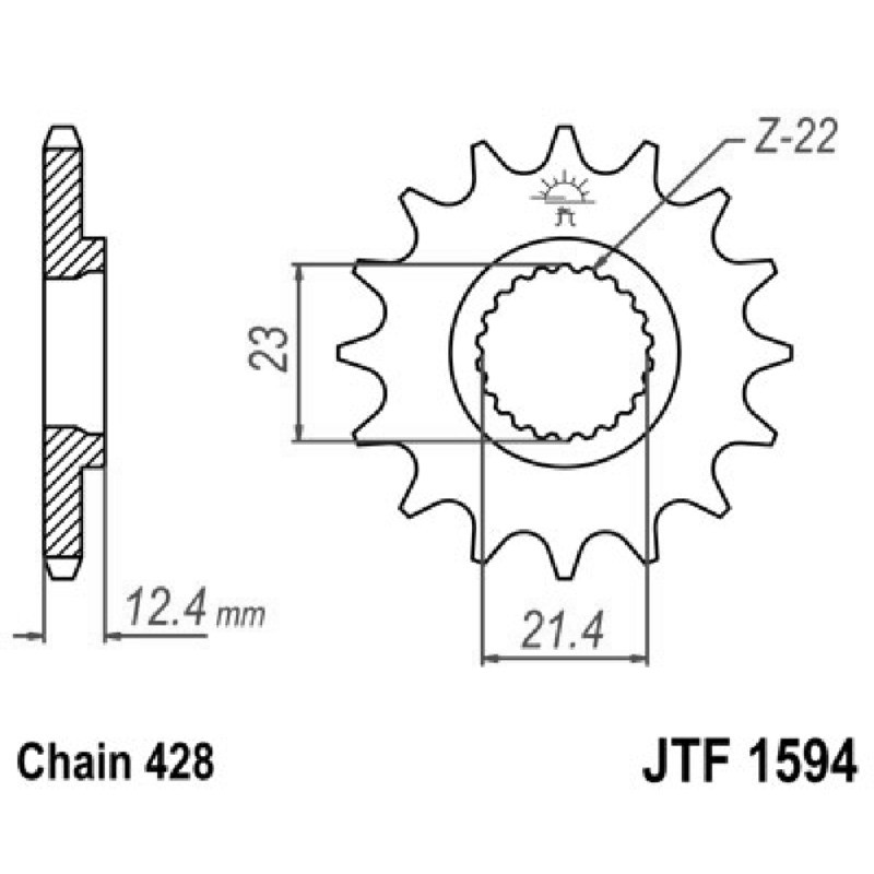 Front Sprocket Jt 1594 z15 Sprockets JT