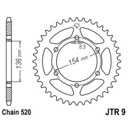 Rear Sprocket Jt 9 z47 Sprockets JT