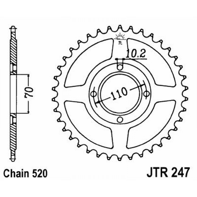 Rear Sprocket Jt 247 z36 Sprockets JT