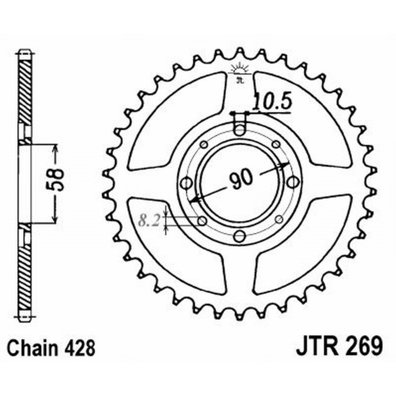 Rear Sprocket Jt 269 z42 Sprockets JT