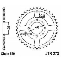 Corona Jt 273 z45 per KTM Duke 125 11-13