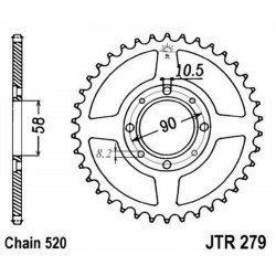 Corona Jt 279 z40 per HONDA MTX 125 R 87-89