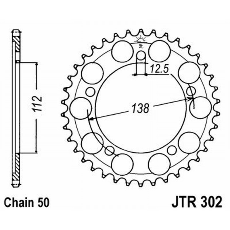 Rear Sprocket Jt 302 z40 for HONDA CB1100S /EX /RS 14- Sprockets JT