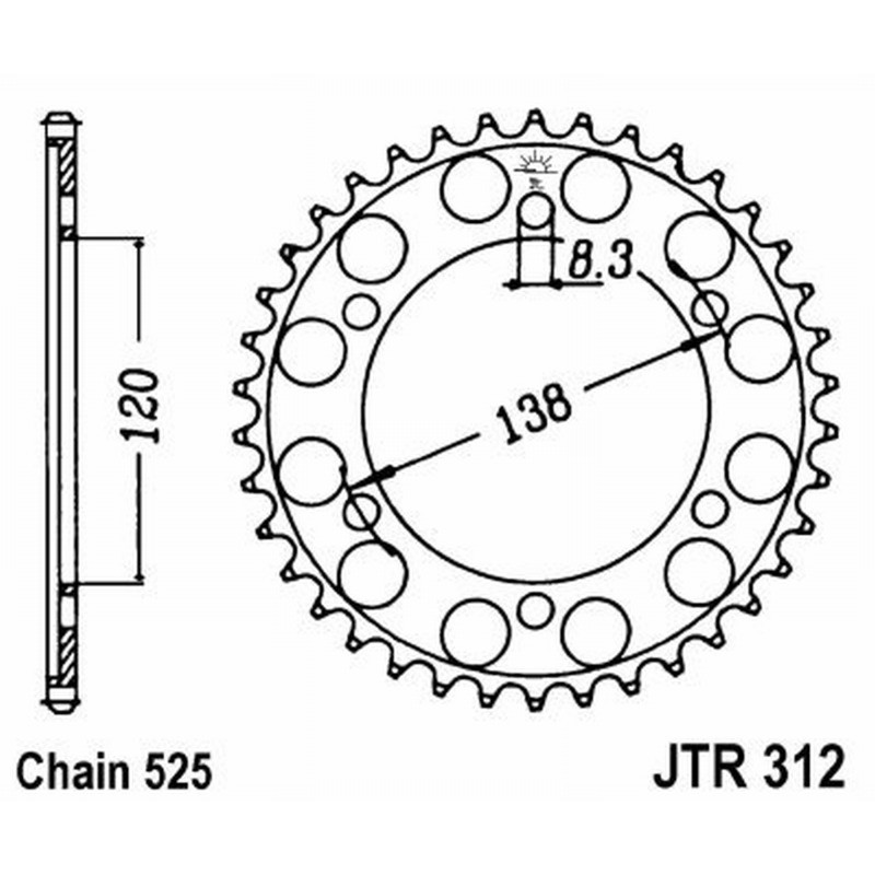 Rear Sprocket Jt 312 z40 for HONDA VFR 750 F 88-92 and other model Sprockets JT
