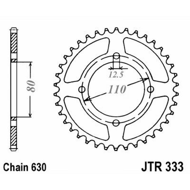 Corona Jt 333 z41 per HONDA CB 750 77-77 Couronnes JT