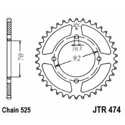 Corona Jt 474 z48 per KAWASAKI KH S1 250 75-82