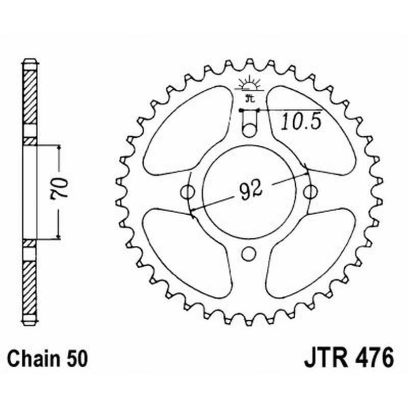 Rear Sprocket Jt 476 z40 Sprockets JT