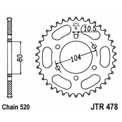 Rear Sprocket Jt 478 z43 for KAWASAKI Z750 04-10 and other model Sprockets JT