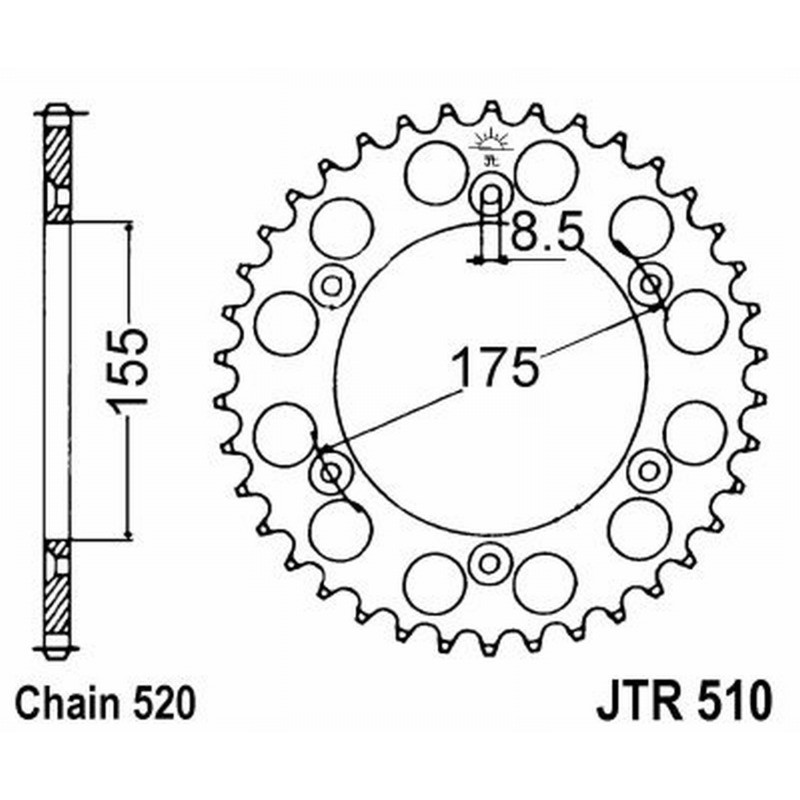 Rear Sprocket Jt 510 z50 Sprockets JT