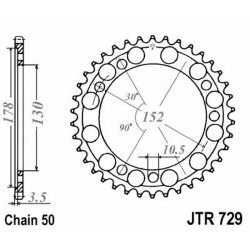 Rear Sprocket Jt 729 z46 Sprockets JT