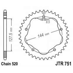 Rear Sprocket Jt 751 z38 for DUCATI 748/748 S 02-03 and other model Sprockets JT